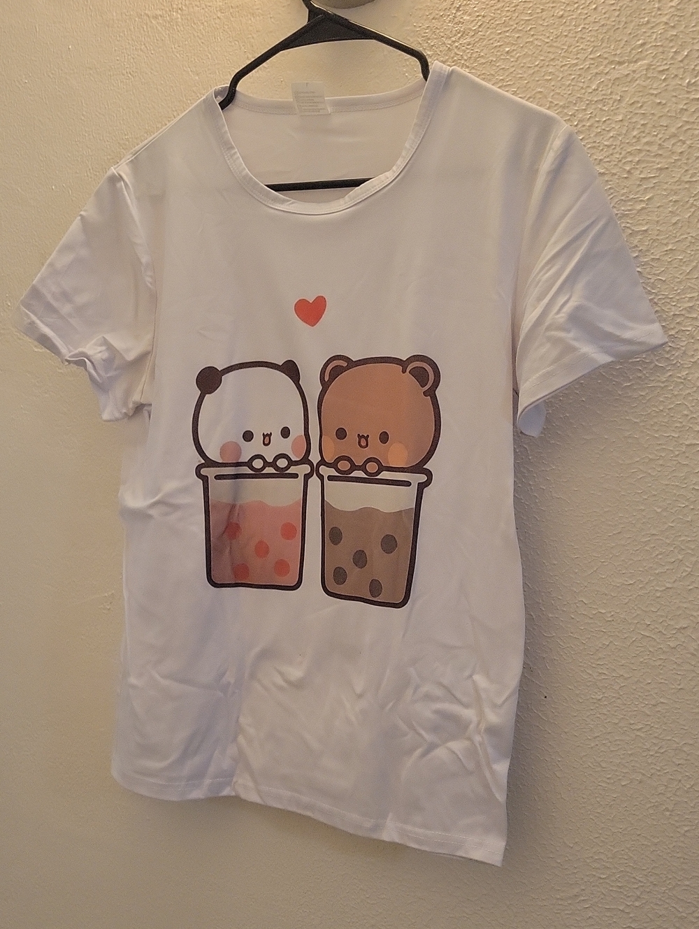 Cute Bubu And Dudu Bears Adult White Graphic Tee